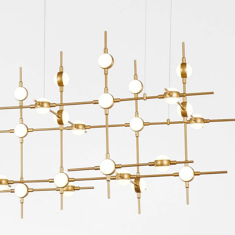Atomo LED Hängeleuchte 106cm Gold