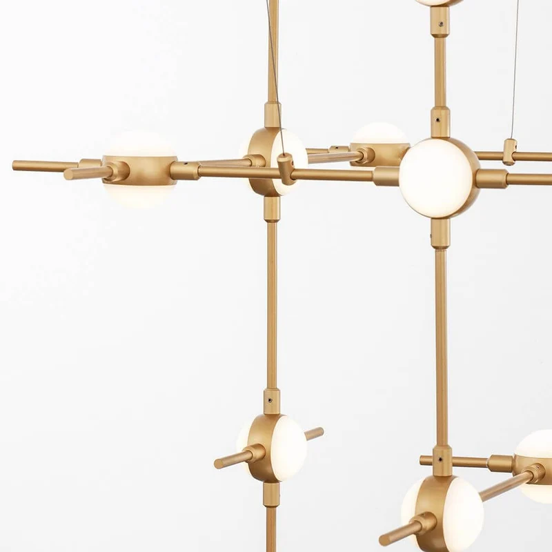Atomo LED Hängeleuchte 106cm Gold