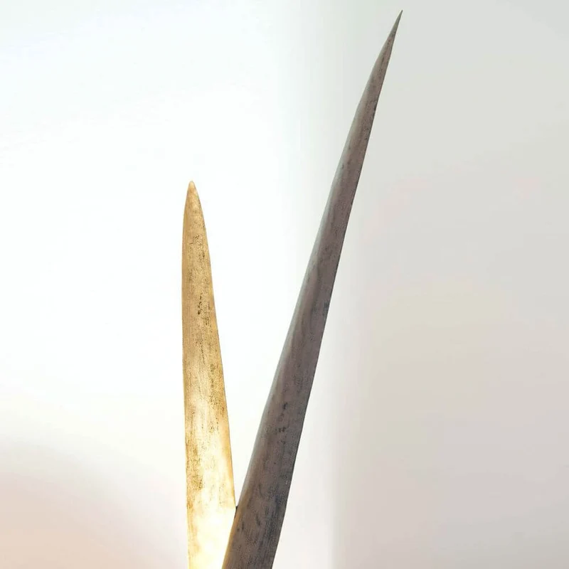 Stehleuchte Palustre Eisen Braun-Schwarz-Gold