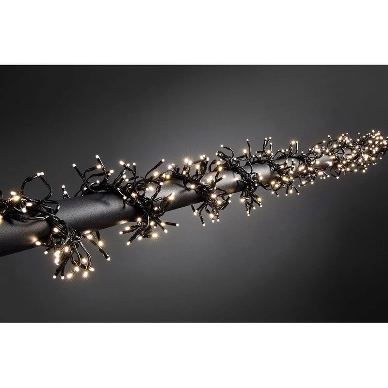 Micro LED Büschelllichterkette Cluster mit 8 Funktionen 1152 Warmweiße Dioden IP44