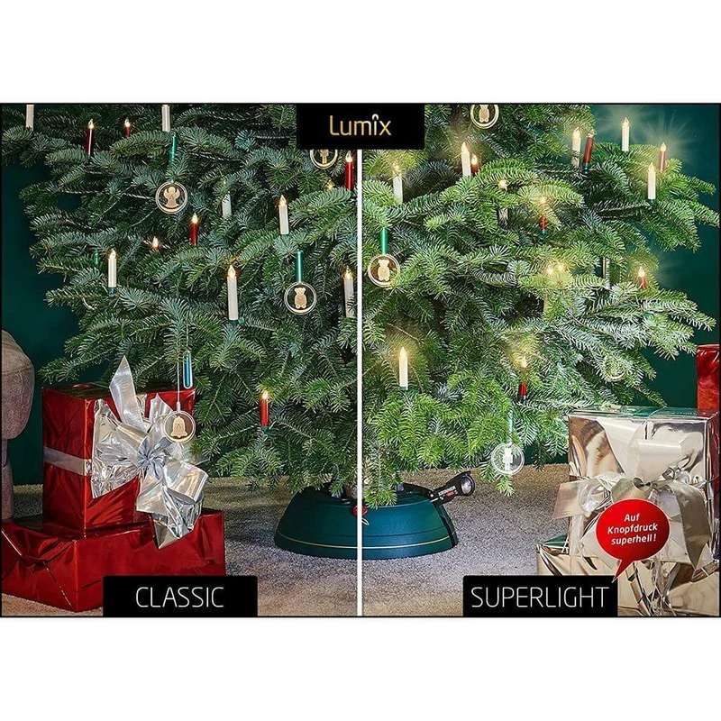 LED Christbaumkerzen Lumix Superlight Mini Goldfarben Erweiterung