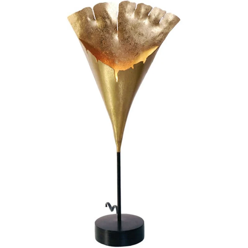 Tischleuchte Ginkgo Eisen Gold-Braun-Schwarz
