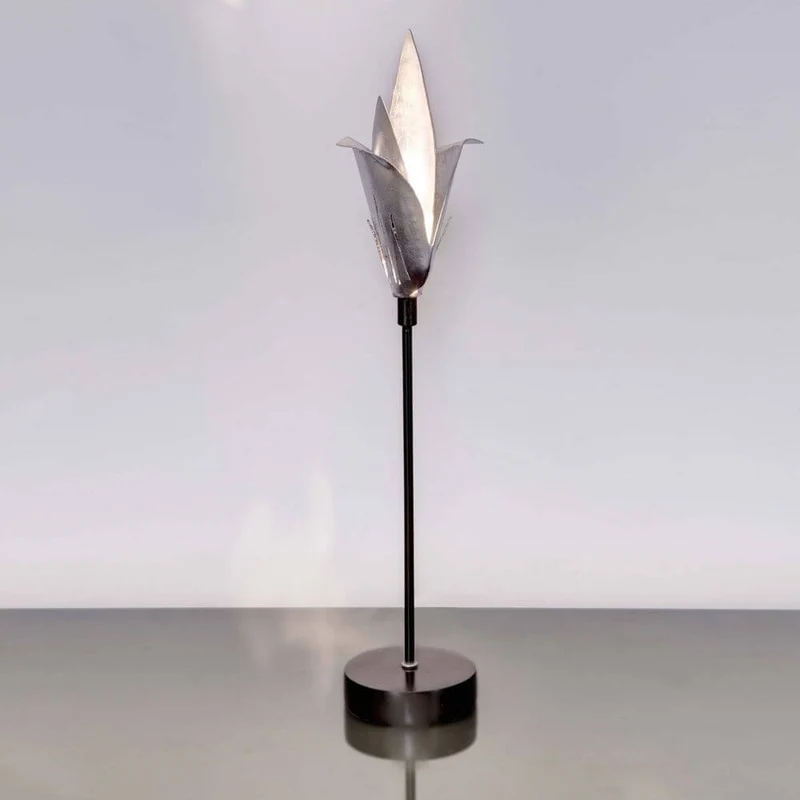 Tischleuchte Piccola Airone Eisen Schwarz-Silber
