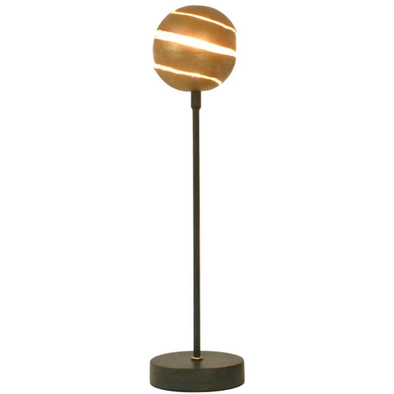 Tischleuchte Piccola Palla Eisen Braun-Schwarz-Gold
