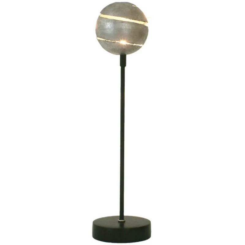 Tischleuchte Piccola Palla Eisen Schwarz-Silber