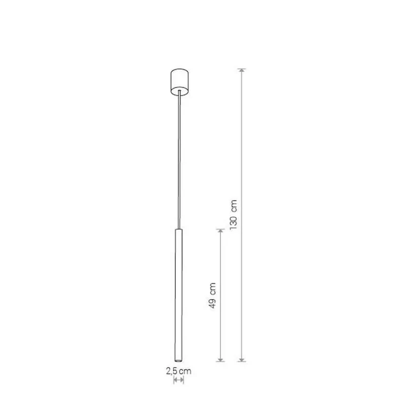 Hängelampe Laser Ø2,5cm Schwarz