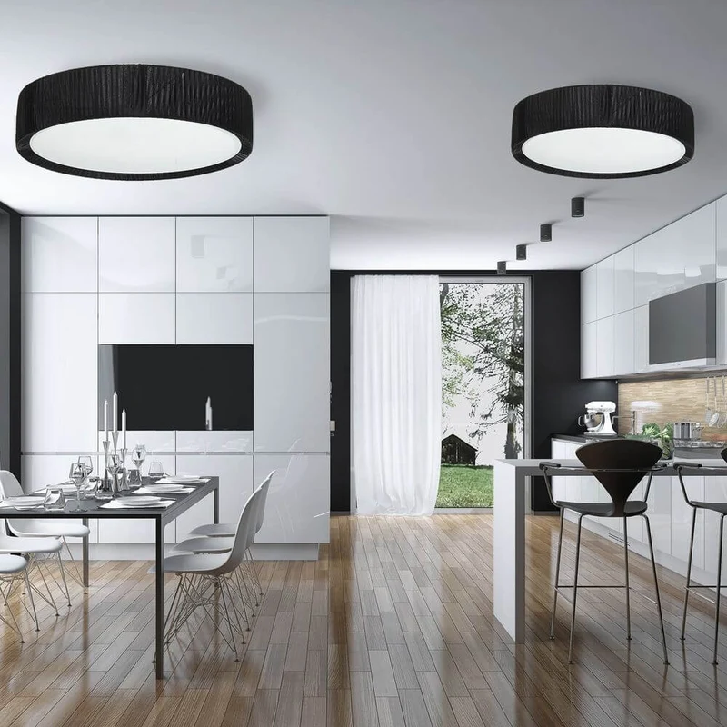 Handro LED Deckenleuchte Ø 100cm Schwarz
