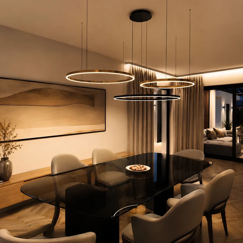 s.luce LED Ring Pendelleuchte rund Direkt oder Indirekt