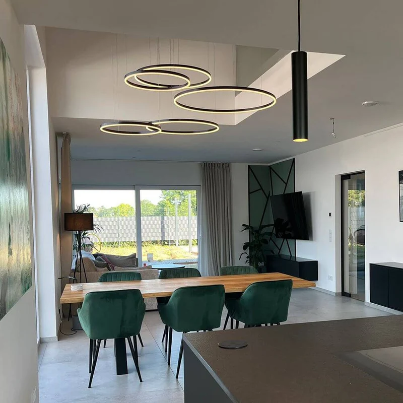 s.luce LED Ring Pendelleuchte rund Direkt oder Indirekt