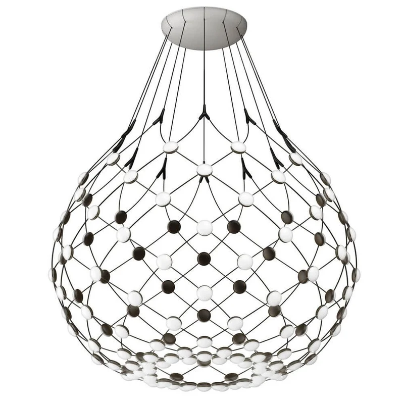 Luceplan LED Hängelampe Mesh Ø 80cm, max. 300cm