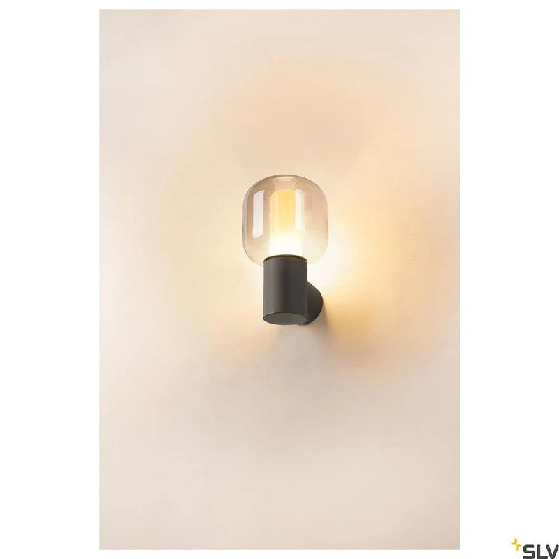Ovalisk Outdoor LED Wandlampe Anthrazit CCT