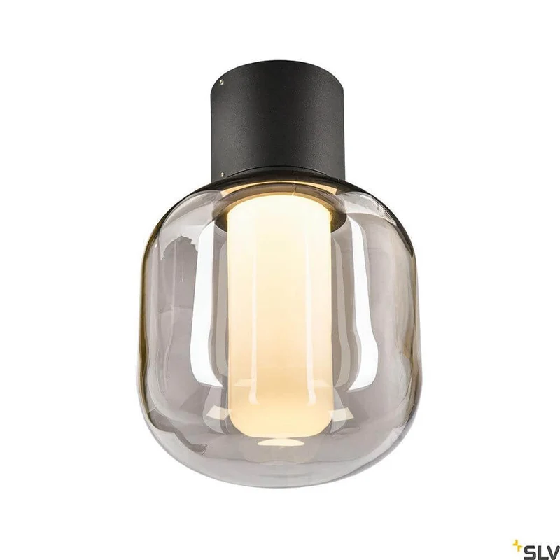 Ovalisk XS Outdoor LED Deckenaufbauleuchte Anthrazit CCT