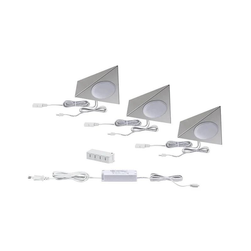 Clever LED Spot Trigo Weiß 12W Nickel-Gebürstet