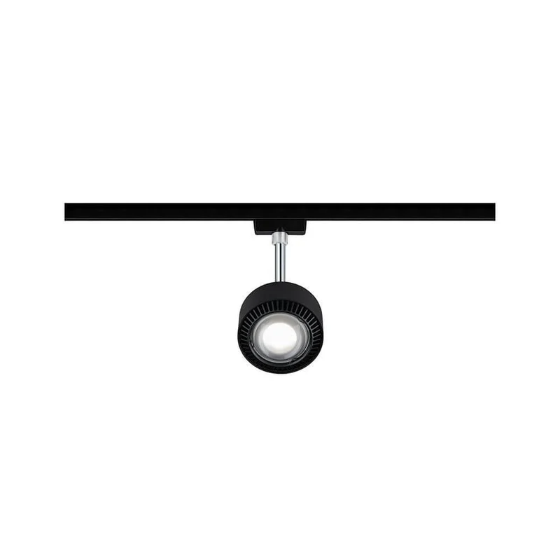 U-Rail LED Schienenspot Aldan Einzelspot Dimmbar Schwarz-Matt, Chrom