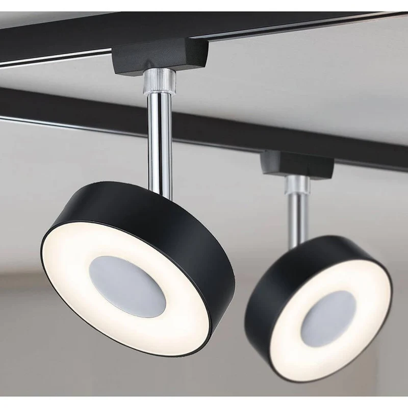 U-Rail LED Schienenspot Circle Einzelspot Dimmbar Schwarz, Chrom