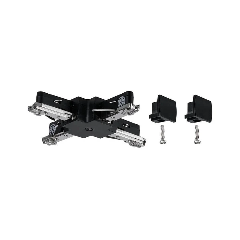 U-Rail Verbinder X-Stück 10,4 x 10,4cm Schwarz-Matt