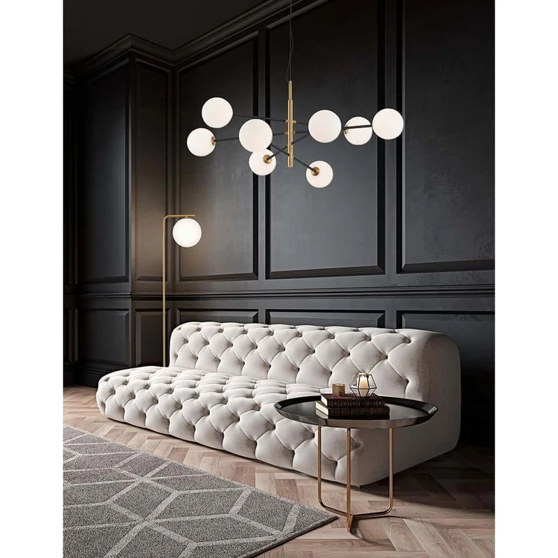 Vitra Glas-Hängeleuchte 8-flg. Weiß