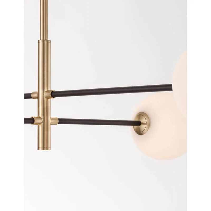 Vitra Hängelampe 4-flammig Metall, Opal Weiß