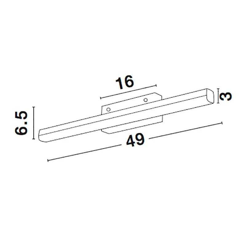 Vanese LED Badezimmer Wandlampe IP44 Chrom