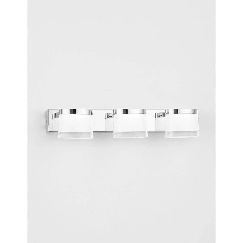 Sabia LED Bad Wandlampe 3-flammig Chrom, Klar