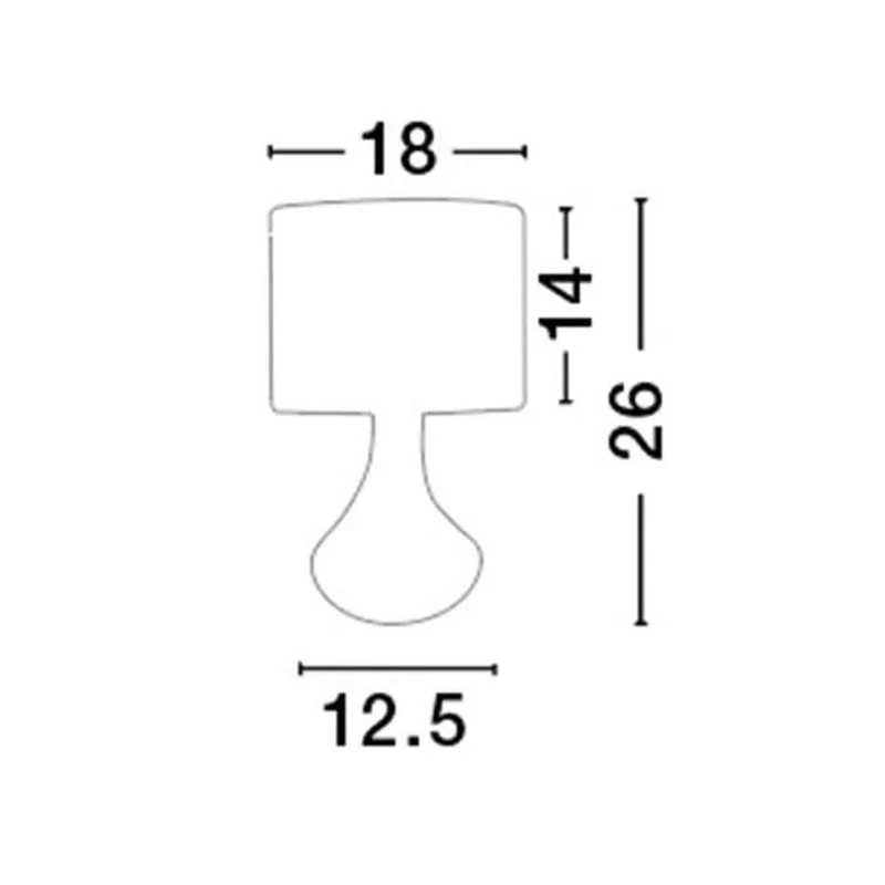 Rosia Tischlampe Matt-Weiß Ø 18cm