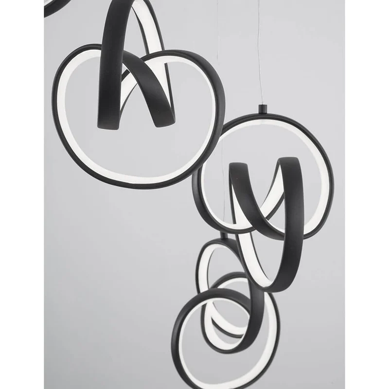 Rings LED Hängelampe Infinity Schwarz