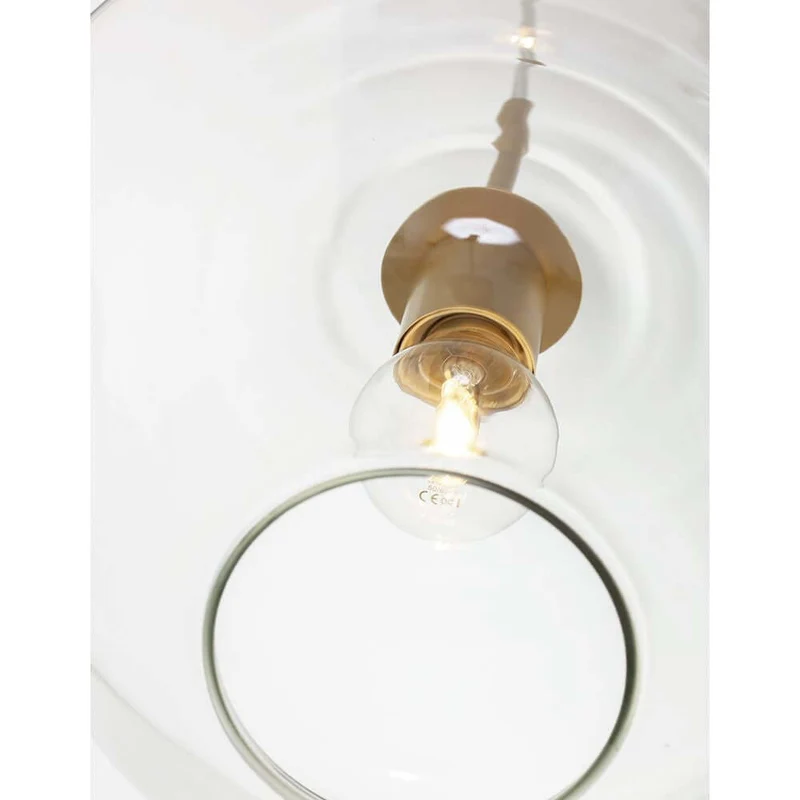 Prisma Glas Pendelleuchte Gold