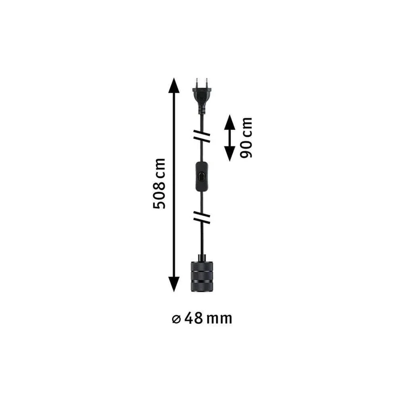 Neordic Pendelleuchte Tilla inkl. Stecker Schwarz