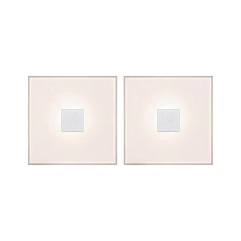 LumiTiles LED Fliesen Square 2er-Set Metall Kunststoff, Weiß
