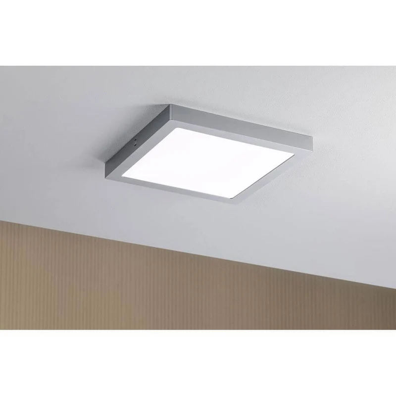 LED Panel Abia Eckig Satiniert, Chrom