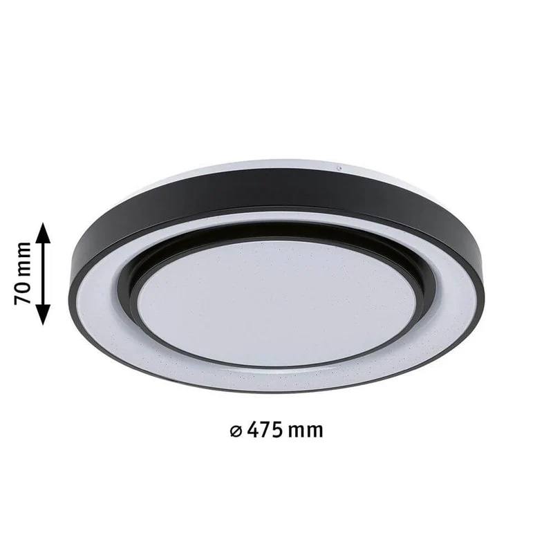 LED Deckenleuchte Rainbow RGB Schwarz Ø 47,5cm