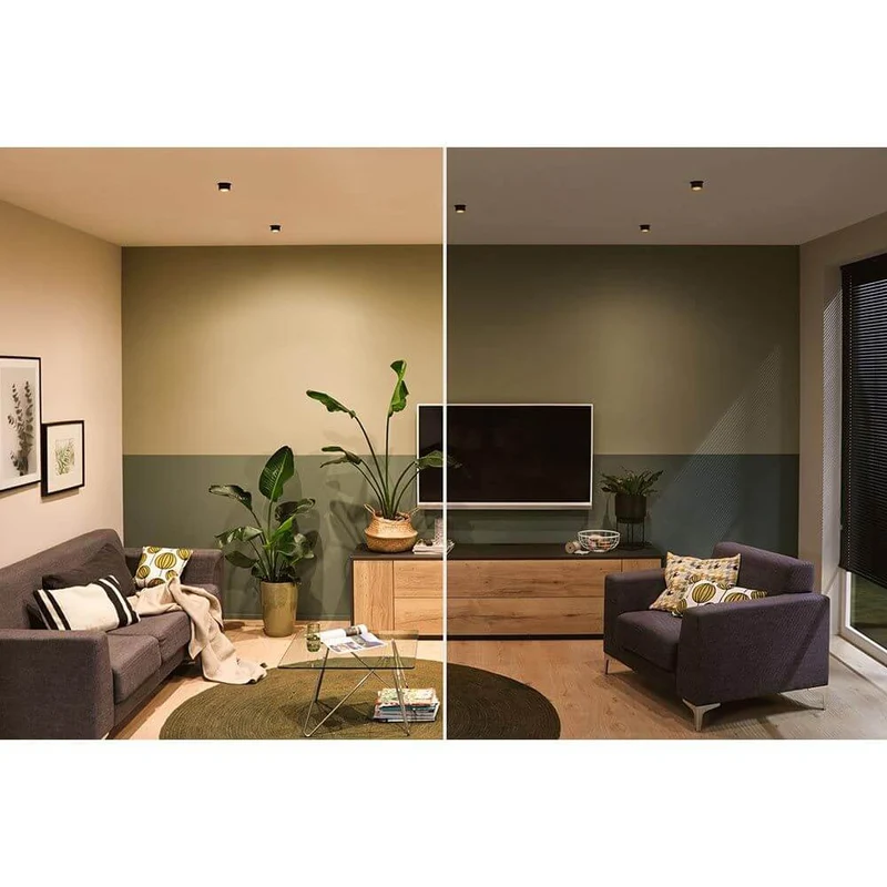LED Einbauleuchte Stufen-Dimmer Gil Basis-Set 68mm Schwarz-Matt