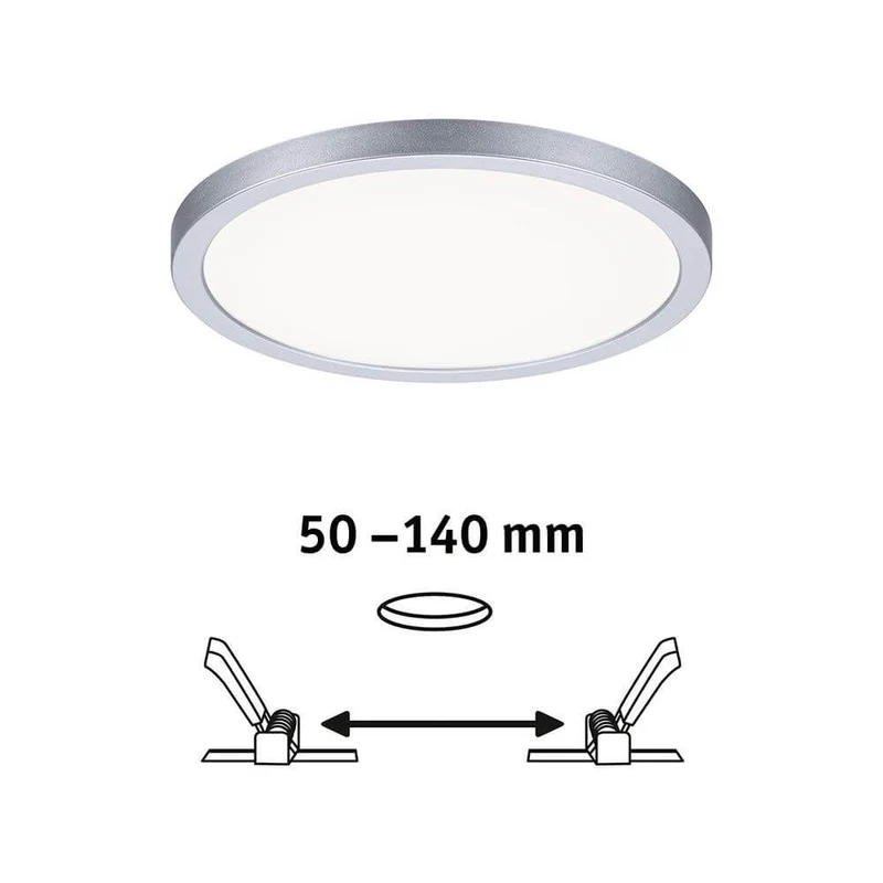 VariFit LED Einbaupanel Areo Rund Chrom-Matt Ø 17,5cm