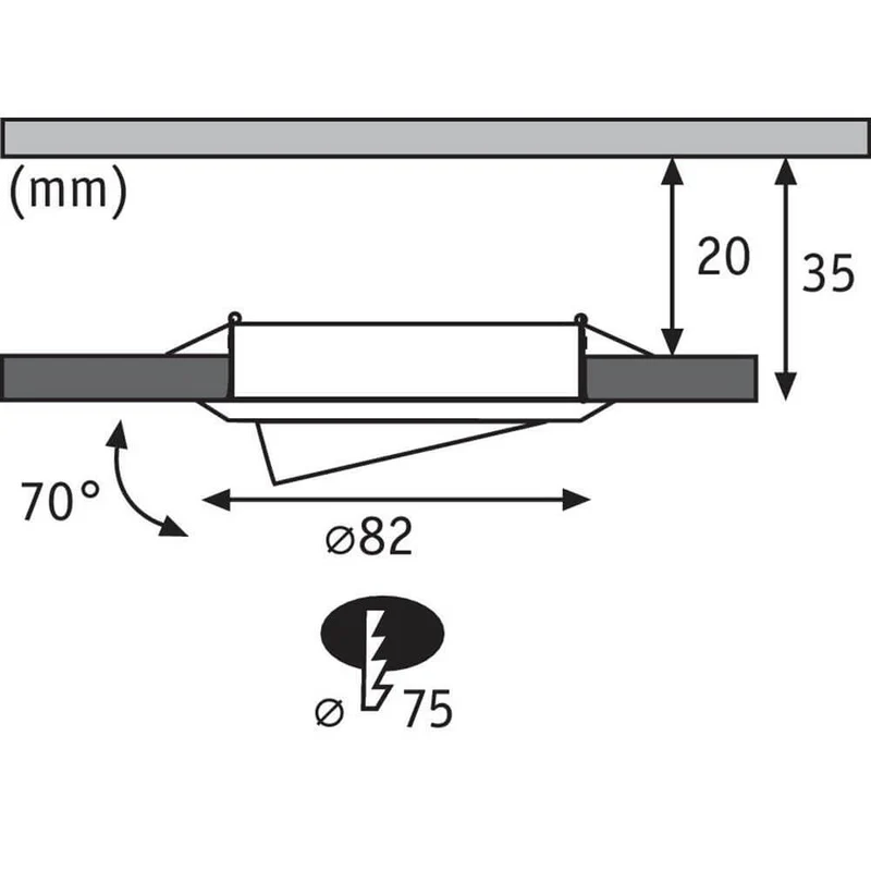 LED Einbauleuchte 3er-Set 70° Schwenkbar Weiß-Matt Ø 8,2cm