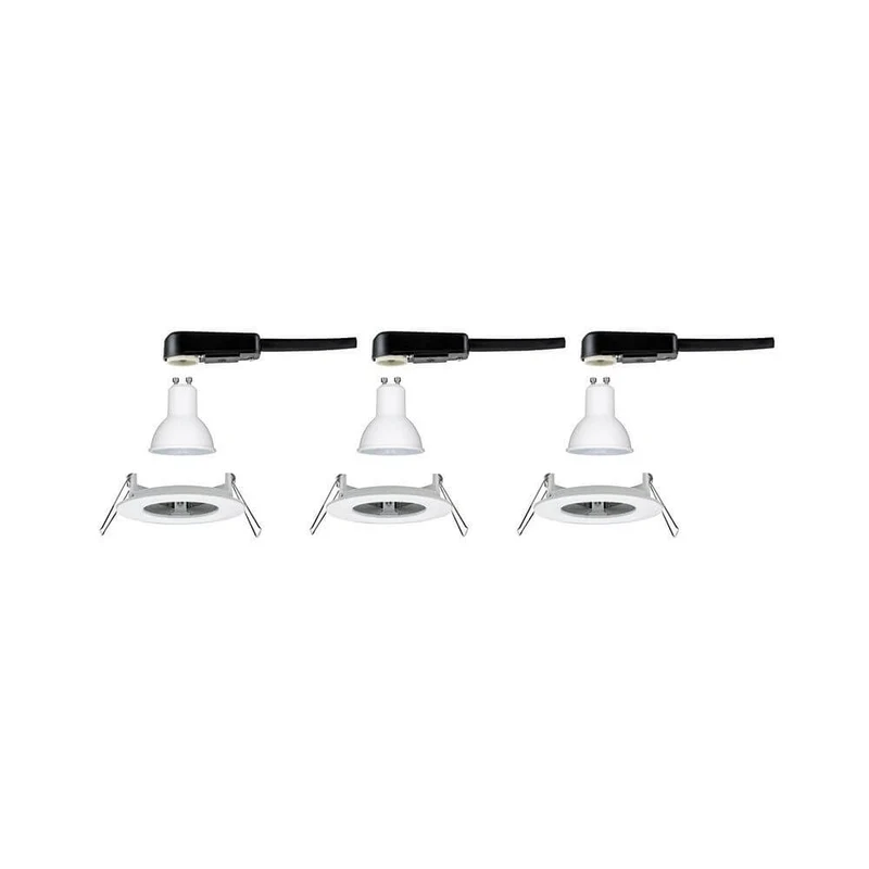 LED Einbauleuchte Nova Basis-Set Starr Rund Ø 7,8cm Weiß-Matt