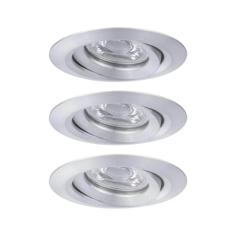 LED Einbauleuchte Nova Mini Plus LED Basis-Set Rund 66mm 15° Alu