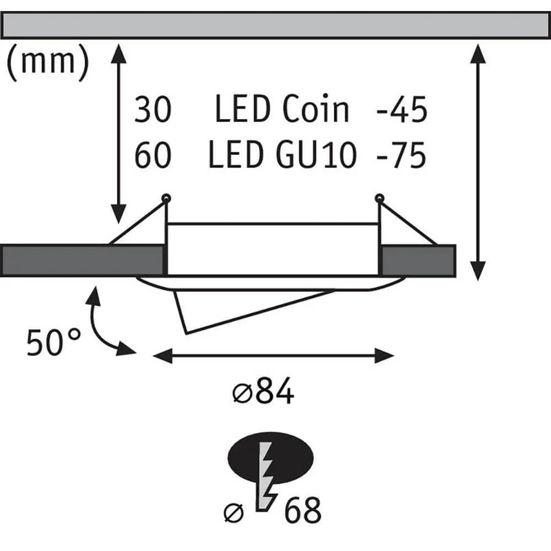 Einbauringe Choose 3er Basis-Set Schwenkbar Messing