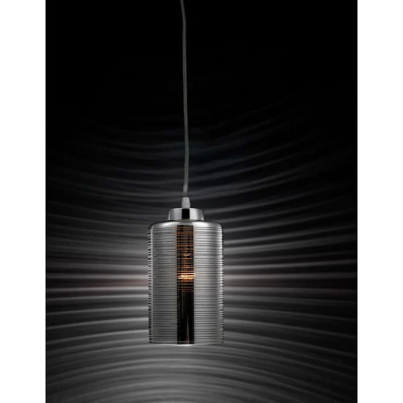 Blake Glas-Pendellampe Rauchfarben