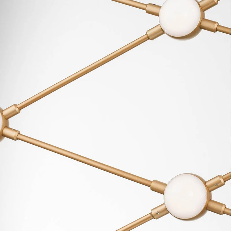 Atomo LED Hängelampe Metall Gold