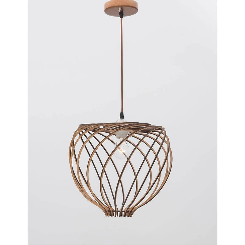 Adana Holz-Pendellampe Ø 35cm