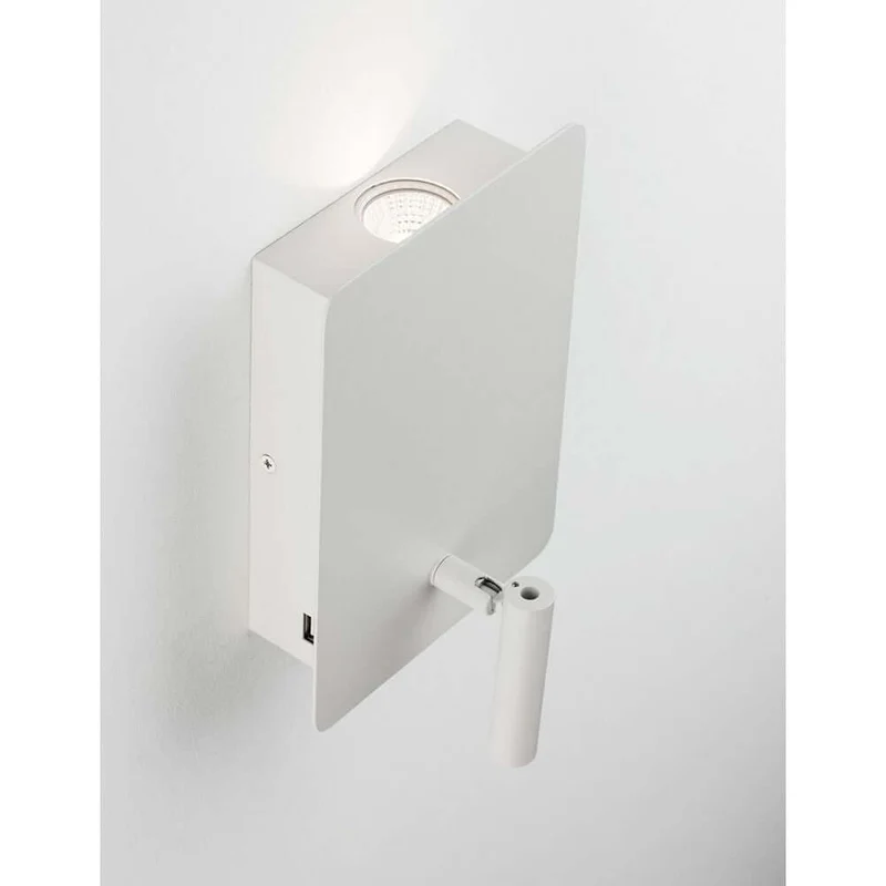 Zen LED Wandleuchte mit Lesearm & USB