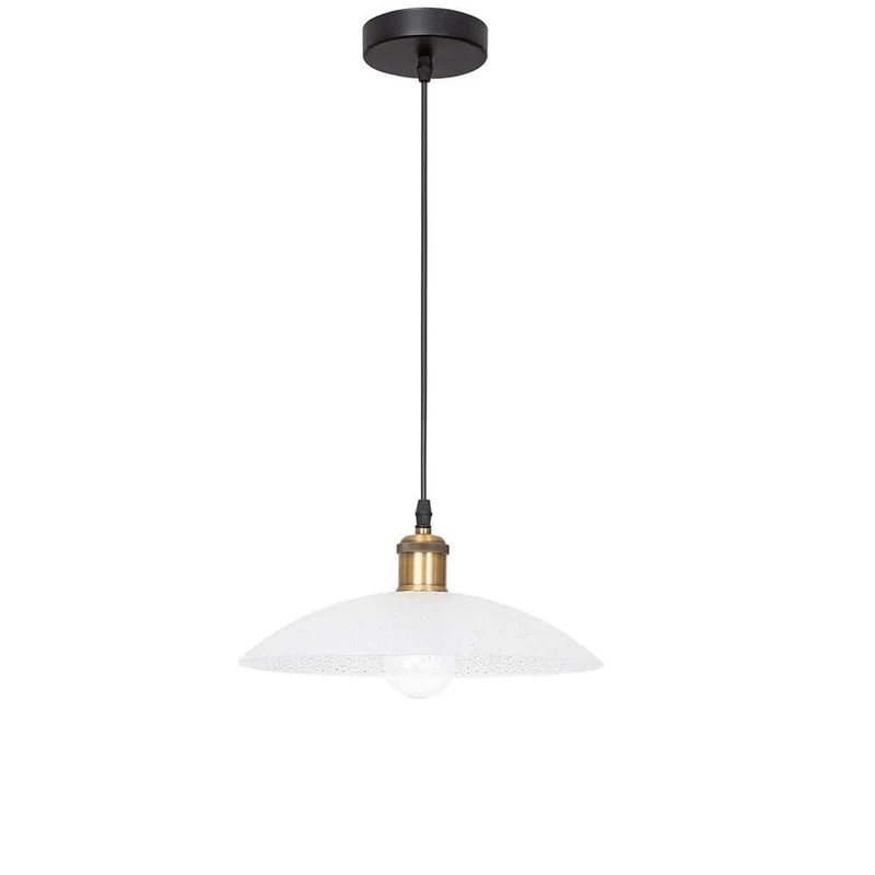 Sangro Glas Hängelampe Weiß, Gold