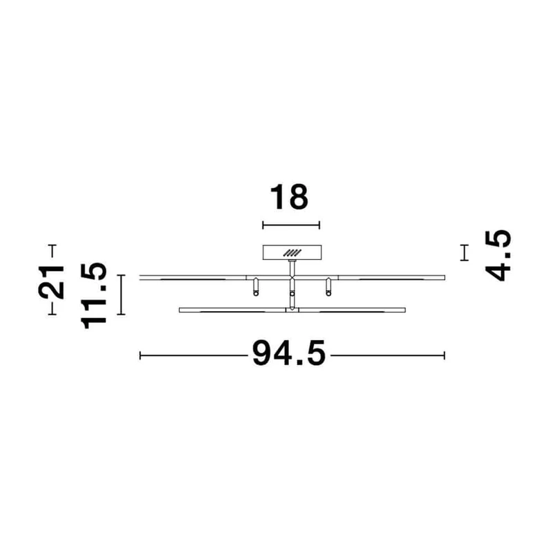 Raccio LED Deckenleuchte Metall