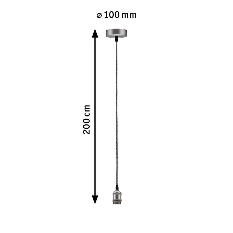 Neordic Pendelleuchte Eldar Grau, Nickel