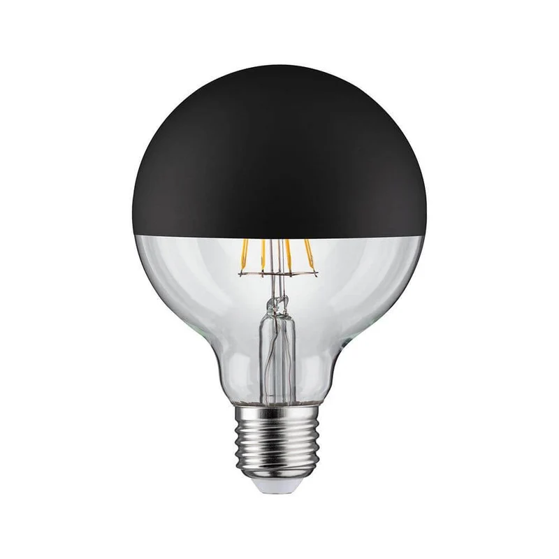 E27 6,5W LED Globe Kopfspiegel 2700K Schwarz-Matt Dimmbar