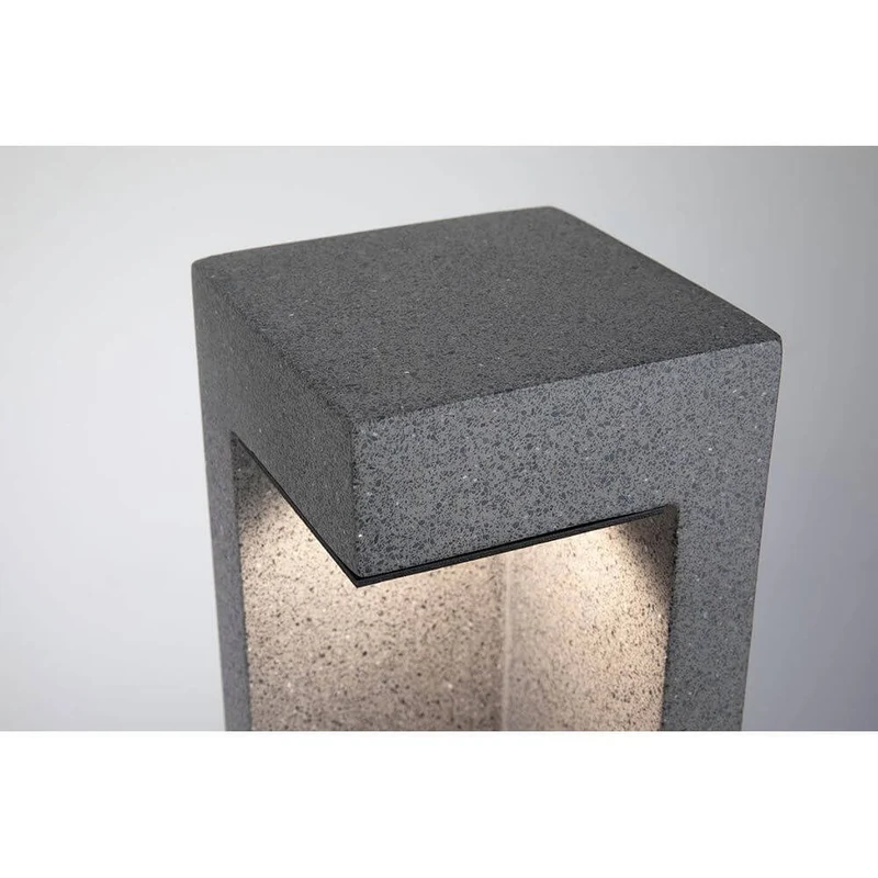 LED Pollerleuchte Concrea Schwarzer Sandstein Beton IP65