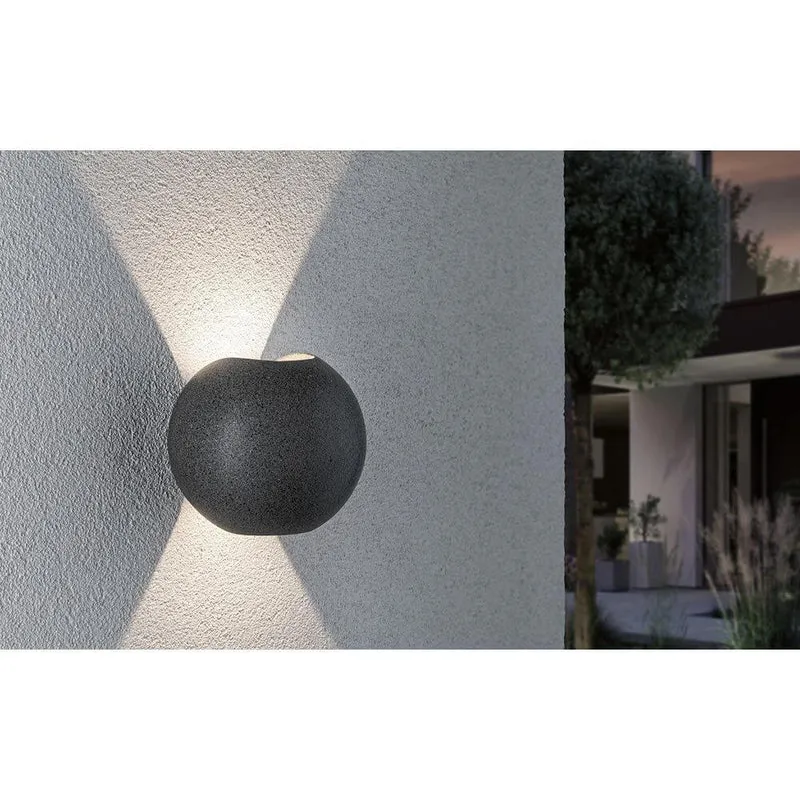 LED Außen Wandleuchte Concrea Schwarzer Sandstein Beton IP65