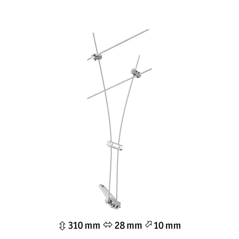 CorDuo Seilsystem Comet Einzelspot Chrom-Matt