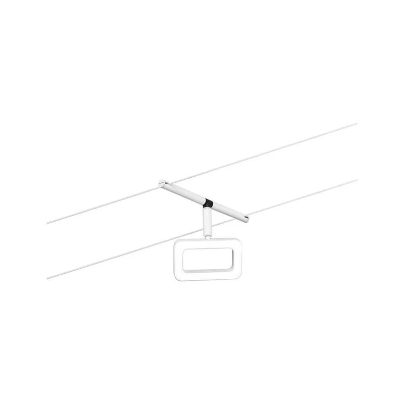 CorDuo LED Seilsystem Frame Einzelspot Weiß-Matt, Chrom