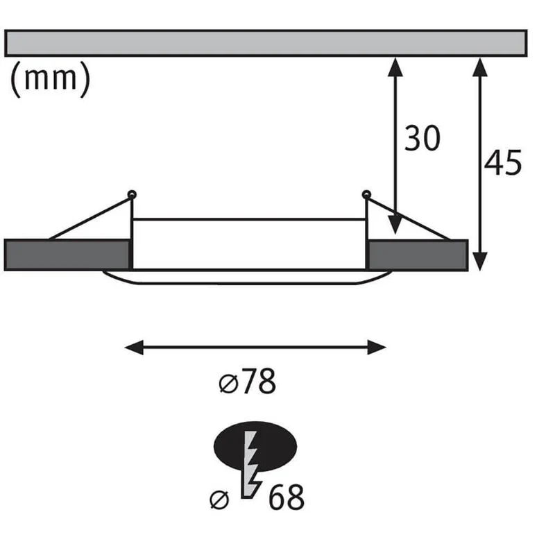 LED Einbauleuchte 3er Basis-Set Nova Rund Ø 7,8cm Schwarz